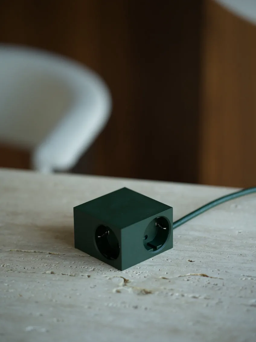 Cuboid+ bloco de tomadas USB-C 30W 2 m, Dark Green Kord