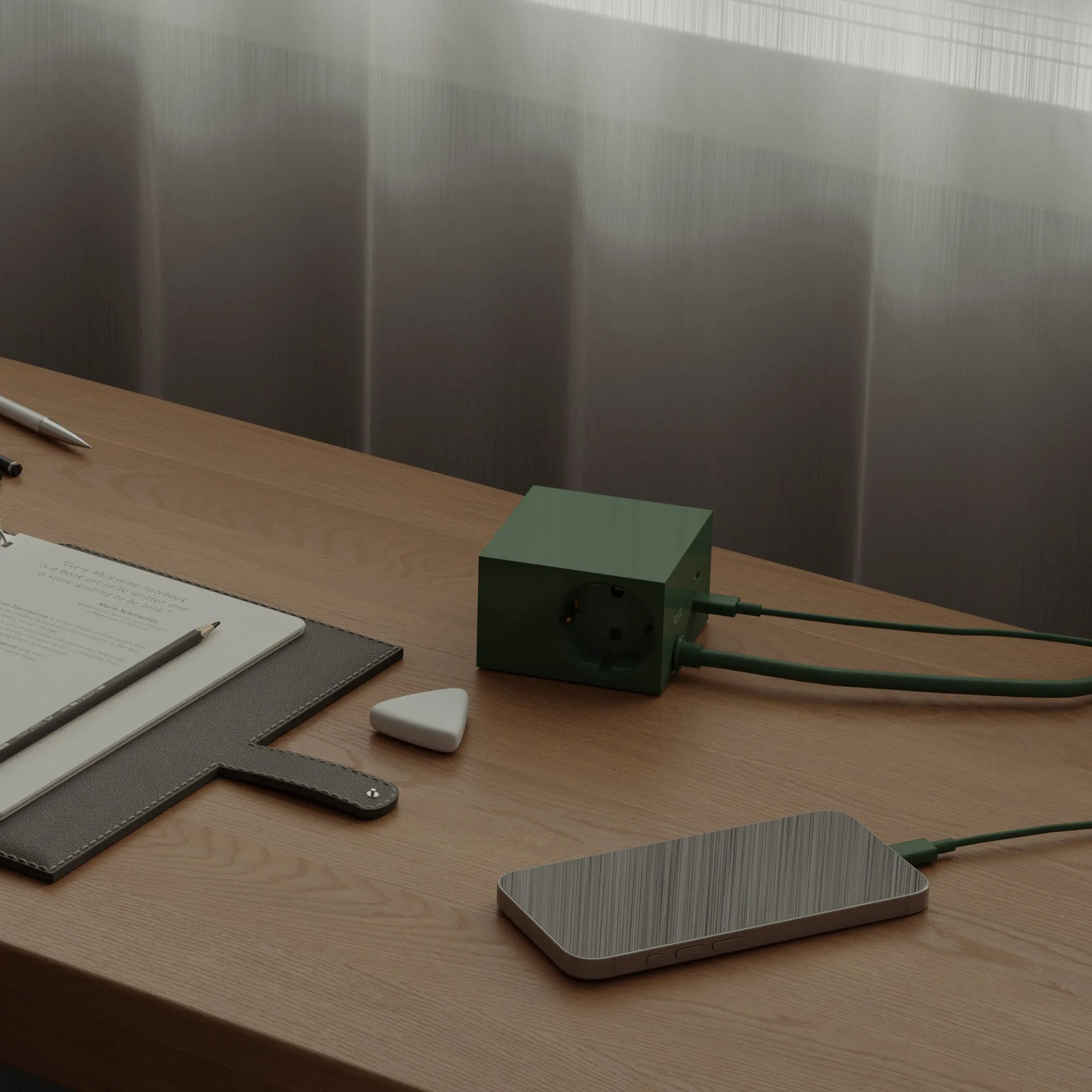 Cuboid+ bloco de tomadas USB-C 30W 2 m, Dark Green Kord