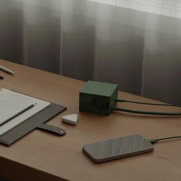 Cuboid+ bloco de tomadas USB-C 30W 2 m - Dark Green - Kord