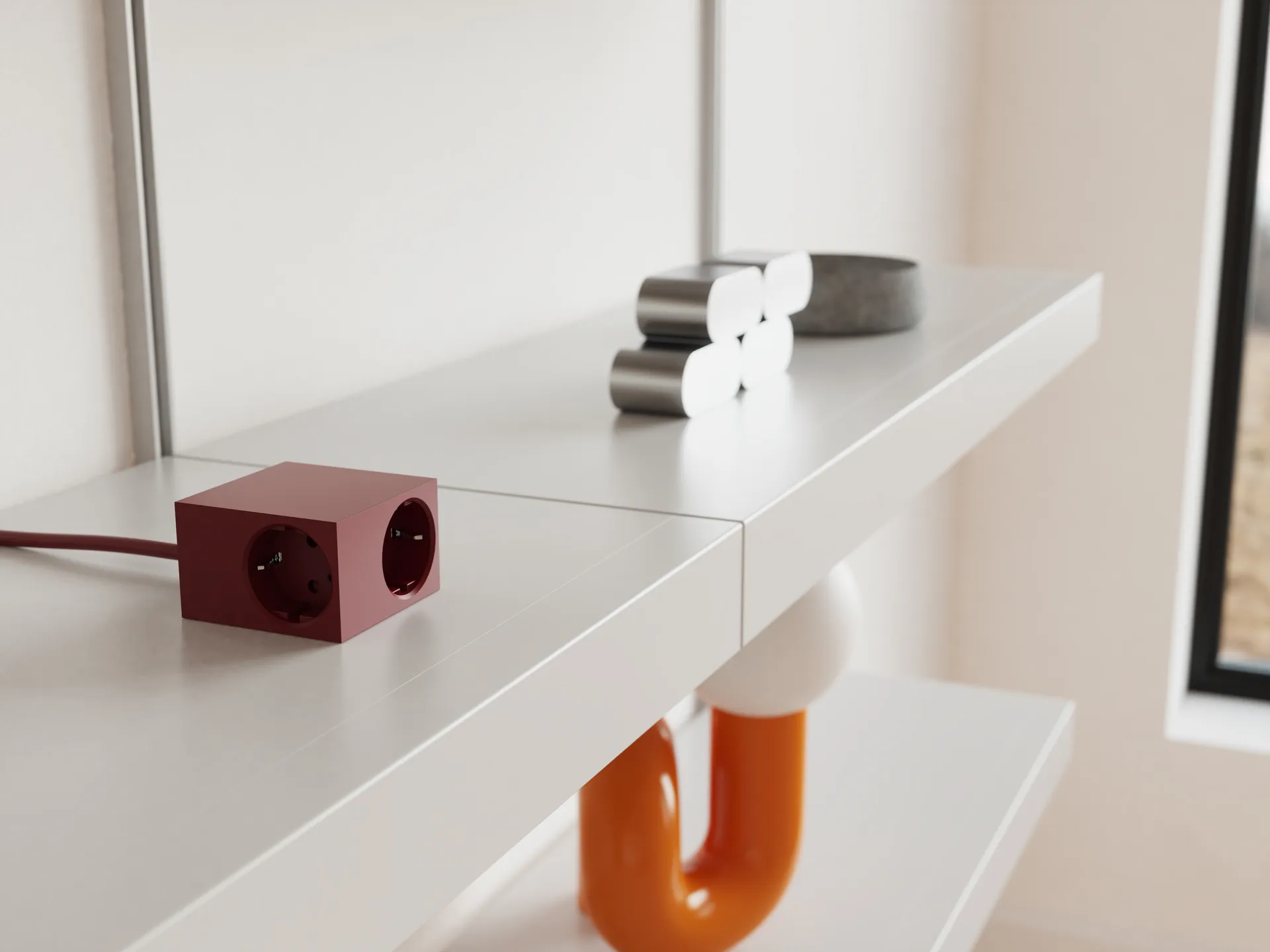 Cuboid+ bloco de tomadas USB-C 30W 2 m, Fired Brick Kord