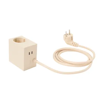 Cuboid+ bloco de tomadas USB-C 30W 2 m - Pearled Ivory (branco) - Kord