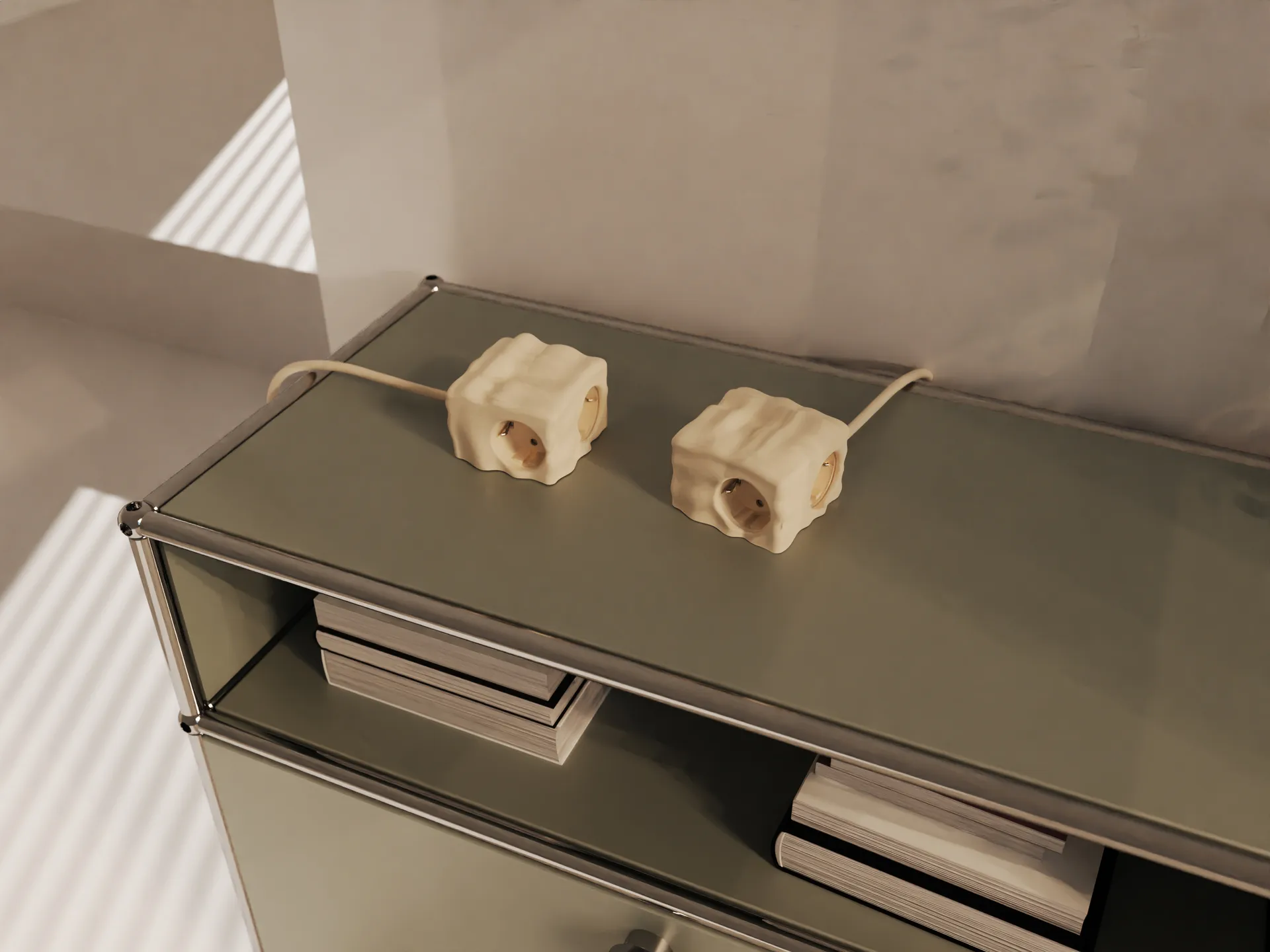 Cumulus+ case-capa para tomada múltipla Cuboid+, Beige Kord