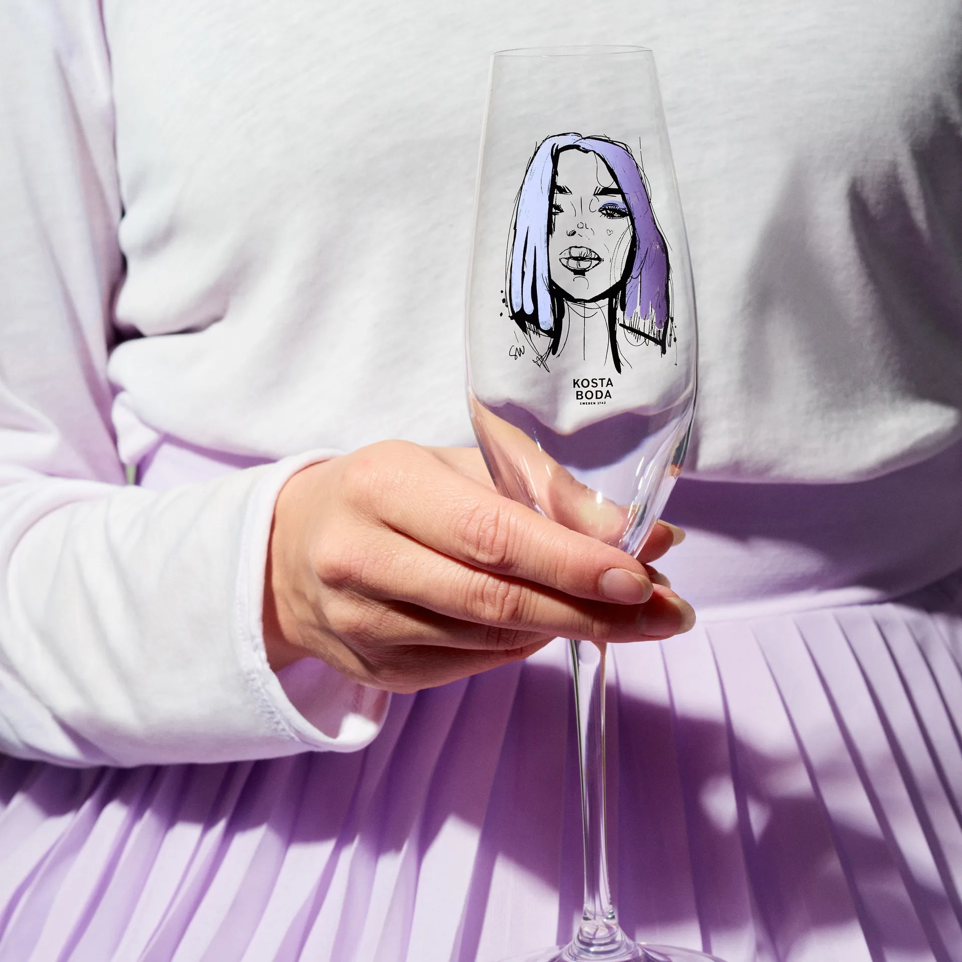 Copo de champanhe All about you, 2 un., forever mine Kosta Boda