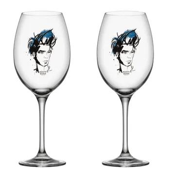 Copo de vinho All about you, 2 un. - Miss him (azul) - Kosta Boda