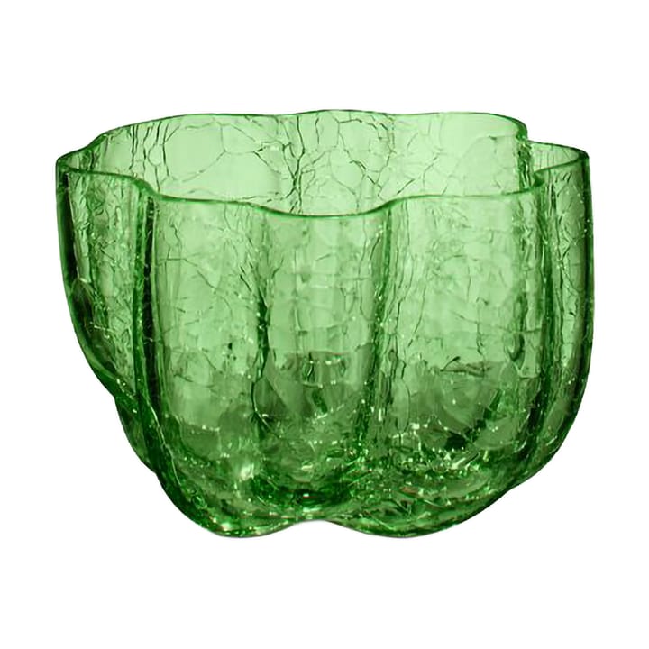 Crackle porta-velas 5,8 cm - Verde escuro - Kosta Boda