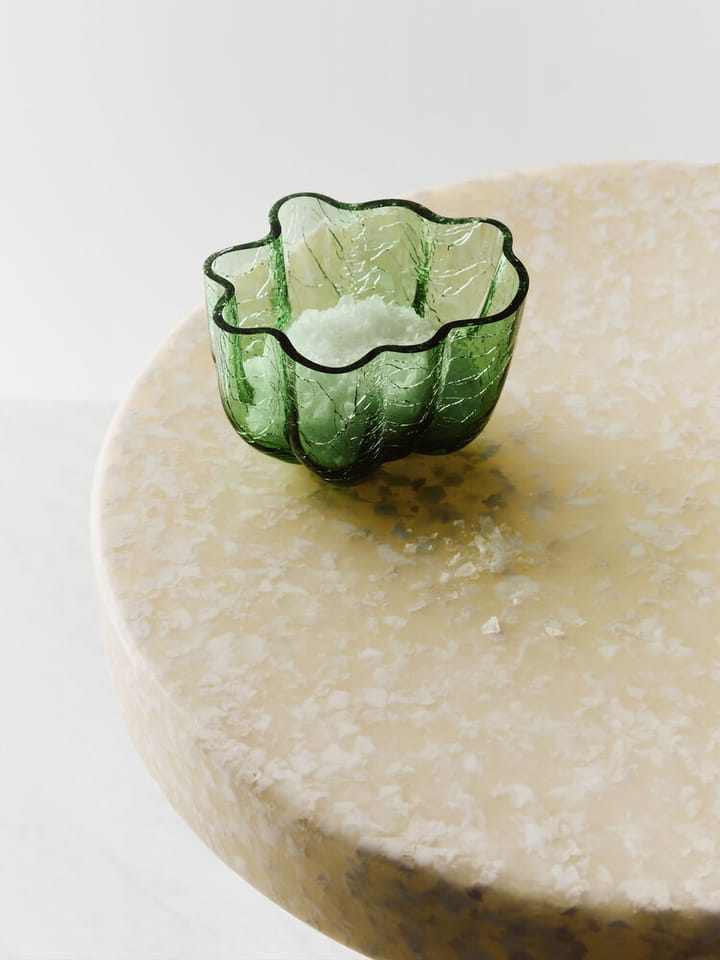 Crackle porta-velas 5,8 cm, Verde escuro Kosta Boda