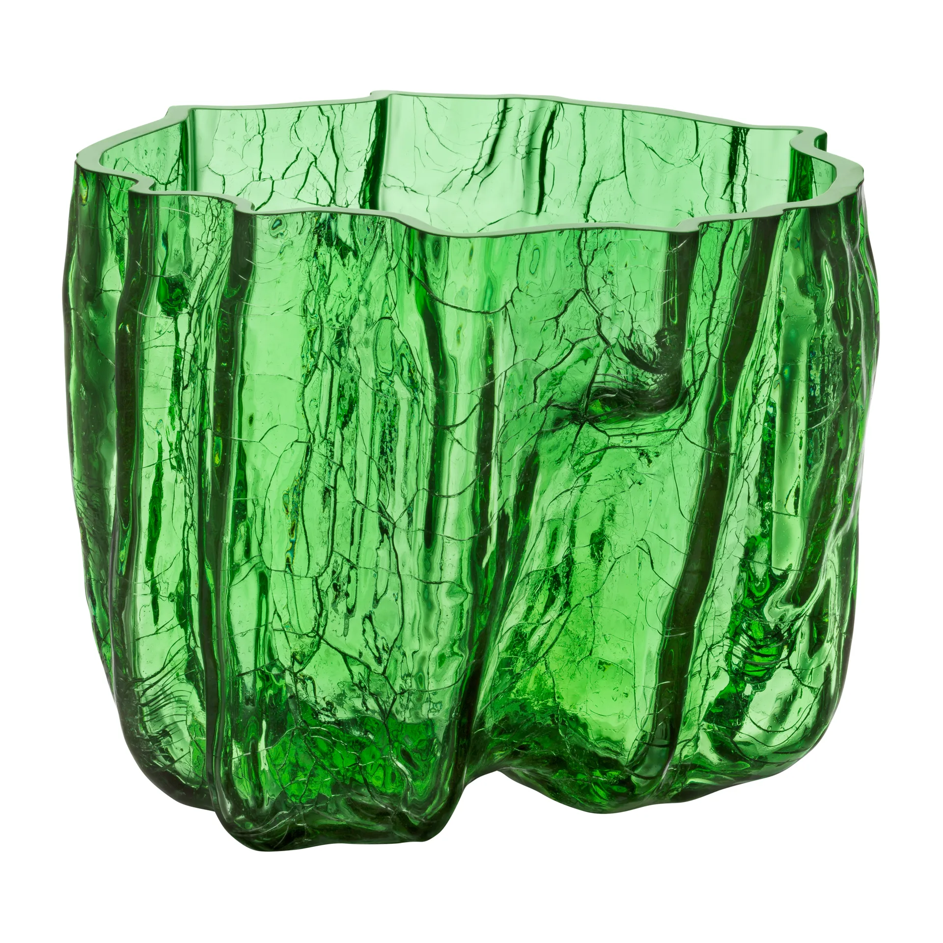 Crackle vaso 17,5 cm, Verde Kosta Boda