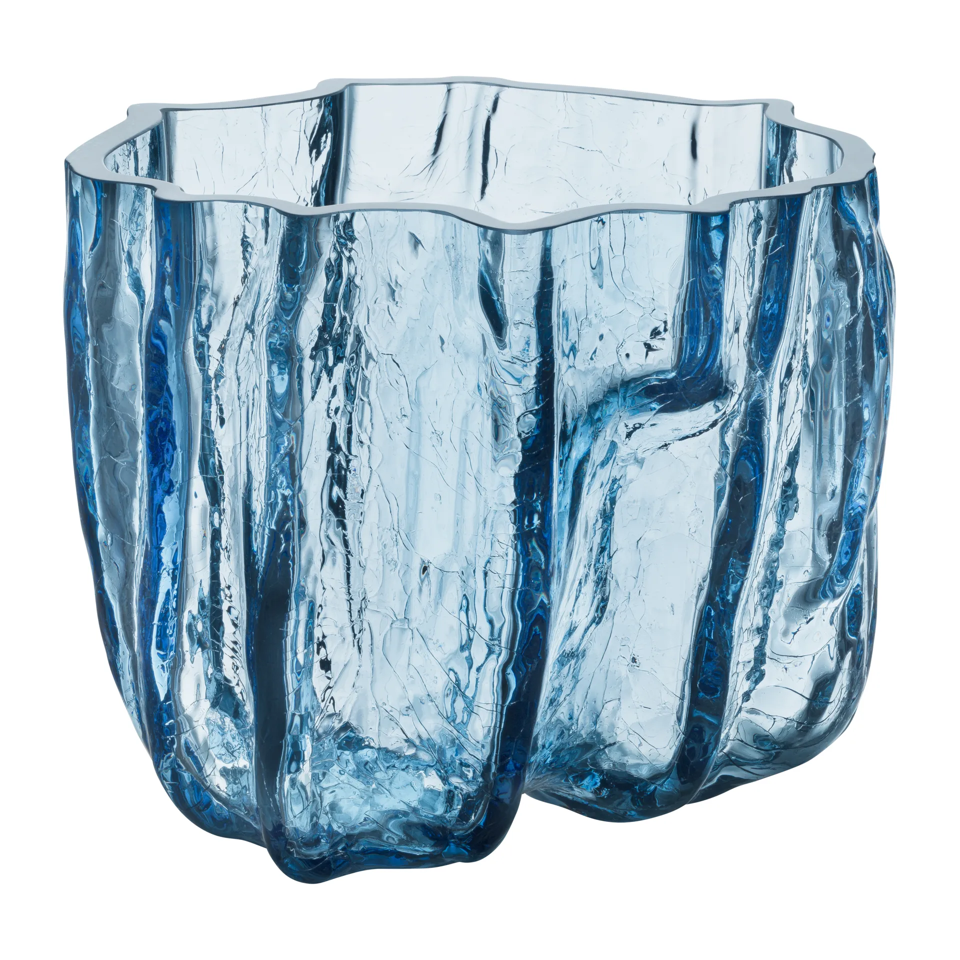 Crackle vaso 17,5 cm, Vidro circular Kosta Boda