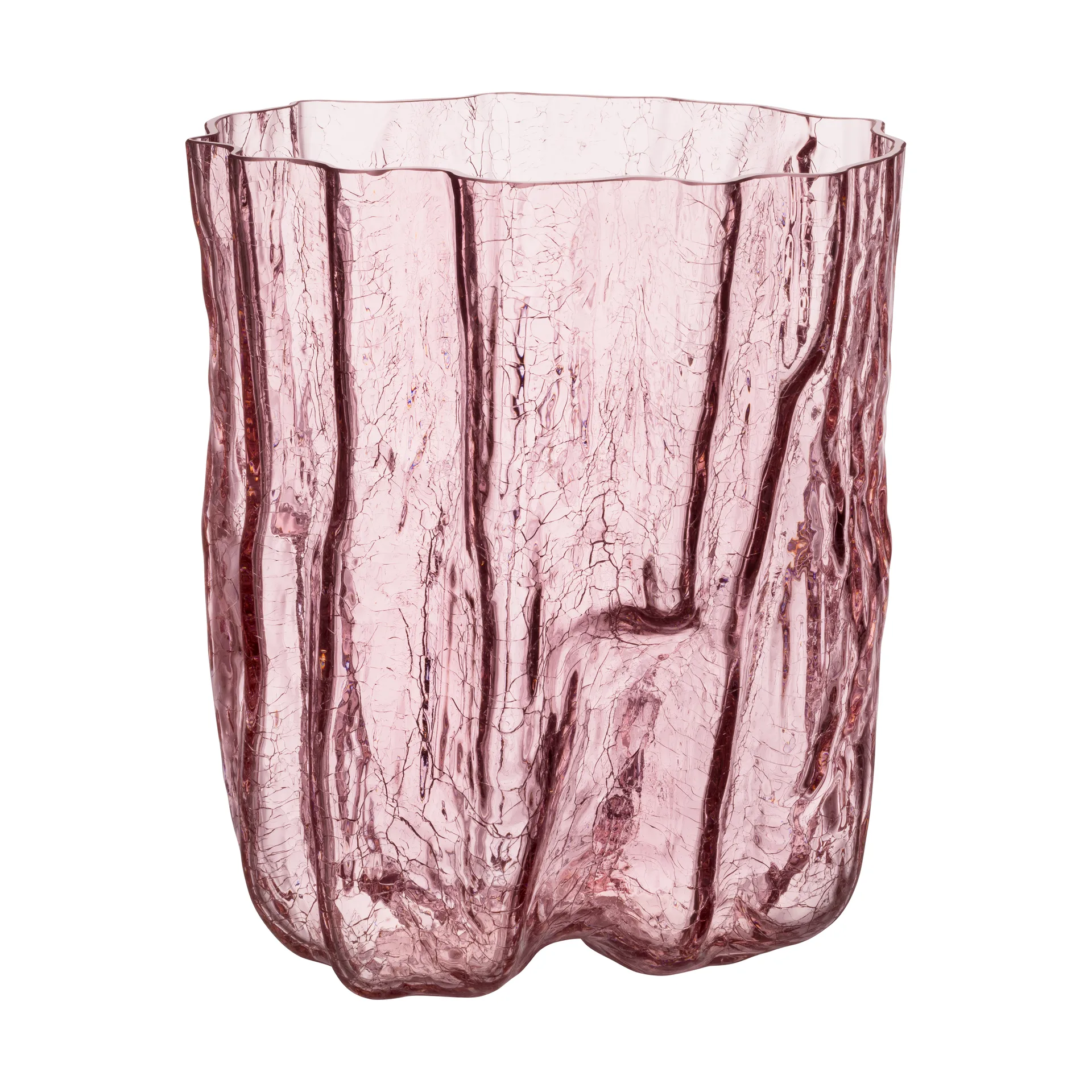 Crackle Vaso 28 cm, Rosa Kosta Boda