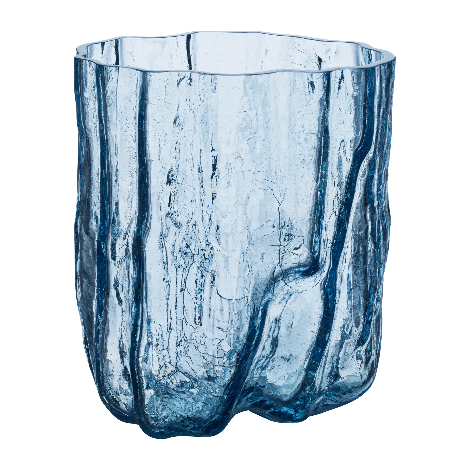 Crackle Vaso 28 cm, Vidro circular Kosta Boda