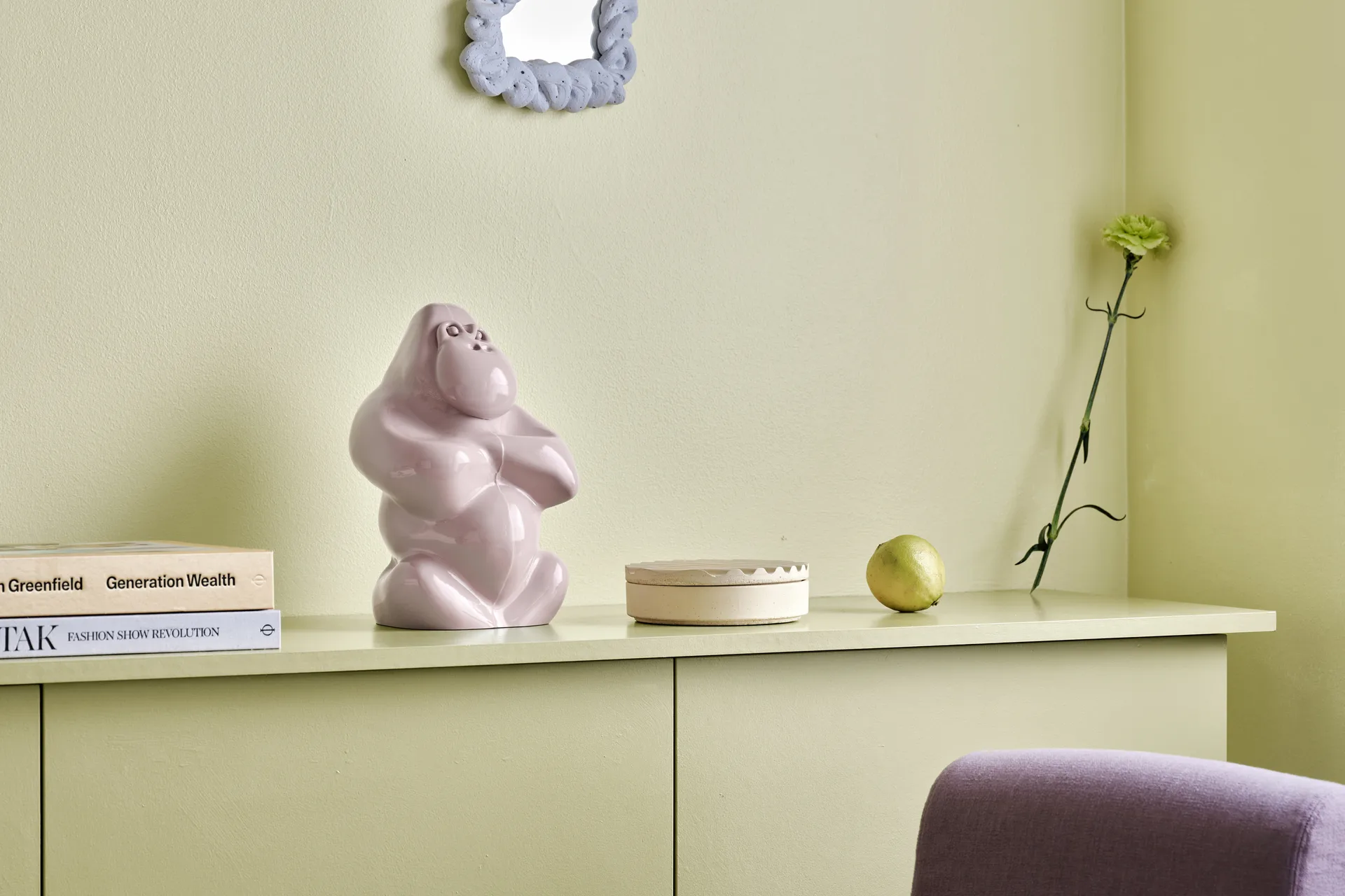 Escultura Gabba Gabba Hey 305 mm, Rosa baço Kosta Boda