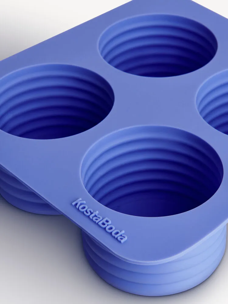 Forma de gelo Viva 4 compartimentos 13 cl, Azul do mar Kosta Boda