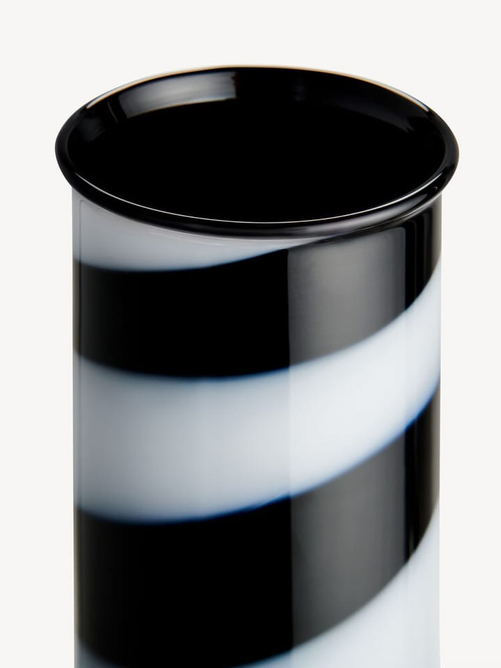 Lab vaso cilíndrico 30 cm, Preto-branco Kosta Boda
