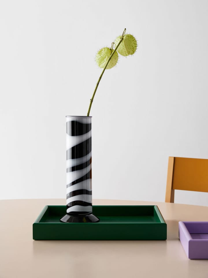 Lab vaso cilíndrico 30 cm, Preto-branco Kosta Boda