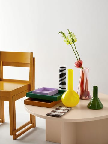 Lab vaso cilíndrico 30 cm - Preto-branco - Kosta Boda
