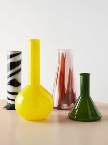 Lab vaso cilíndrico 30 cm - Preto-branco - Kosta Boda