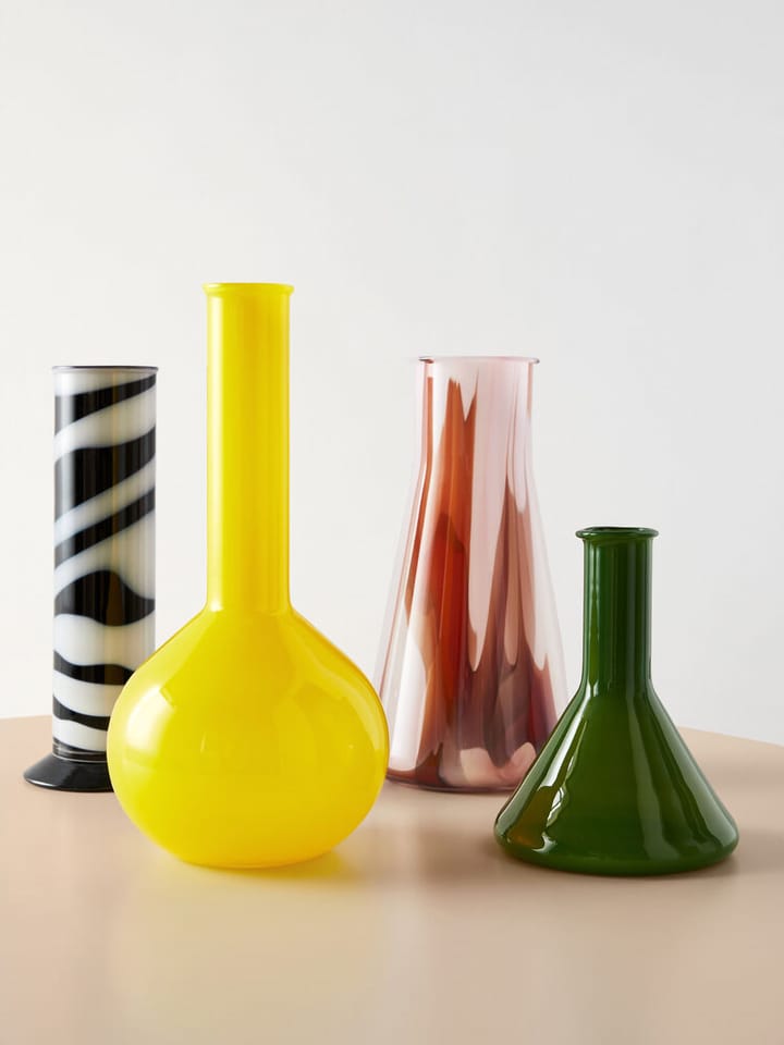 Lab vaso cilíndrico 30 cm, Preto-branco Kosta Boda
