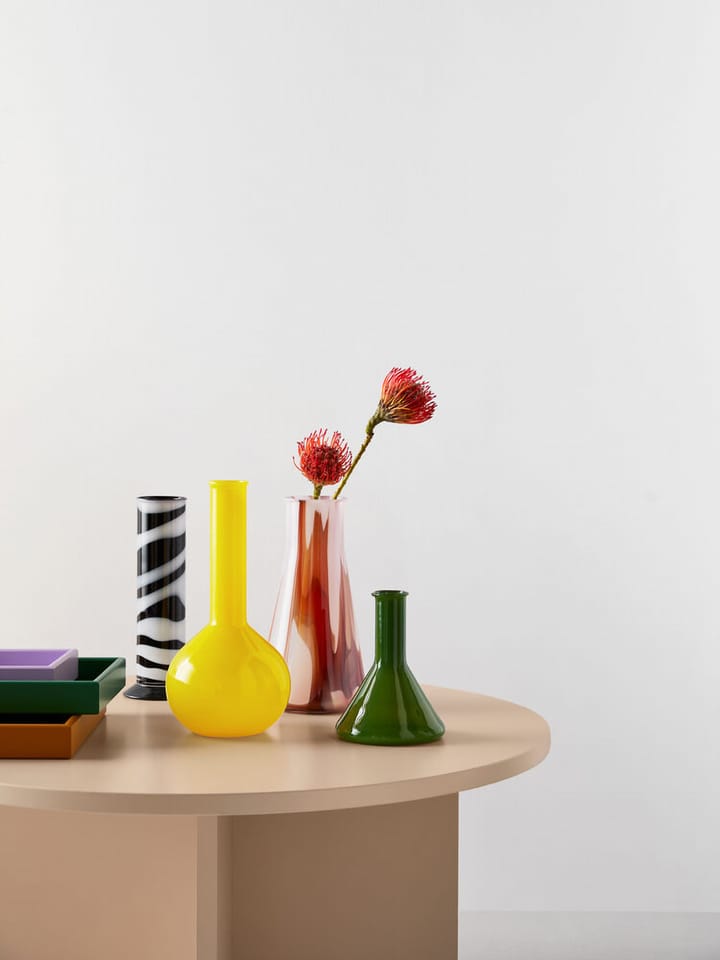 Lab vaso cilíndrico 30 cm, Preto-branco Kosta Boda