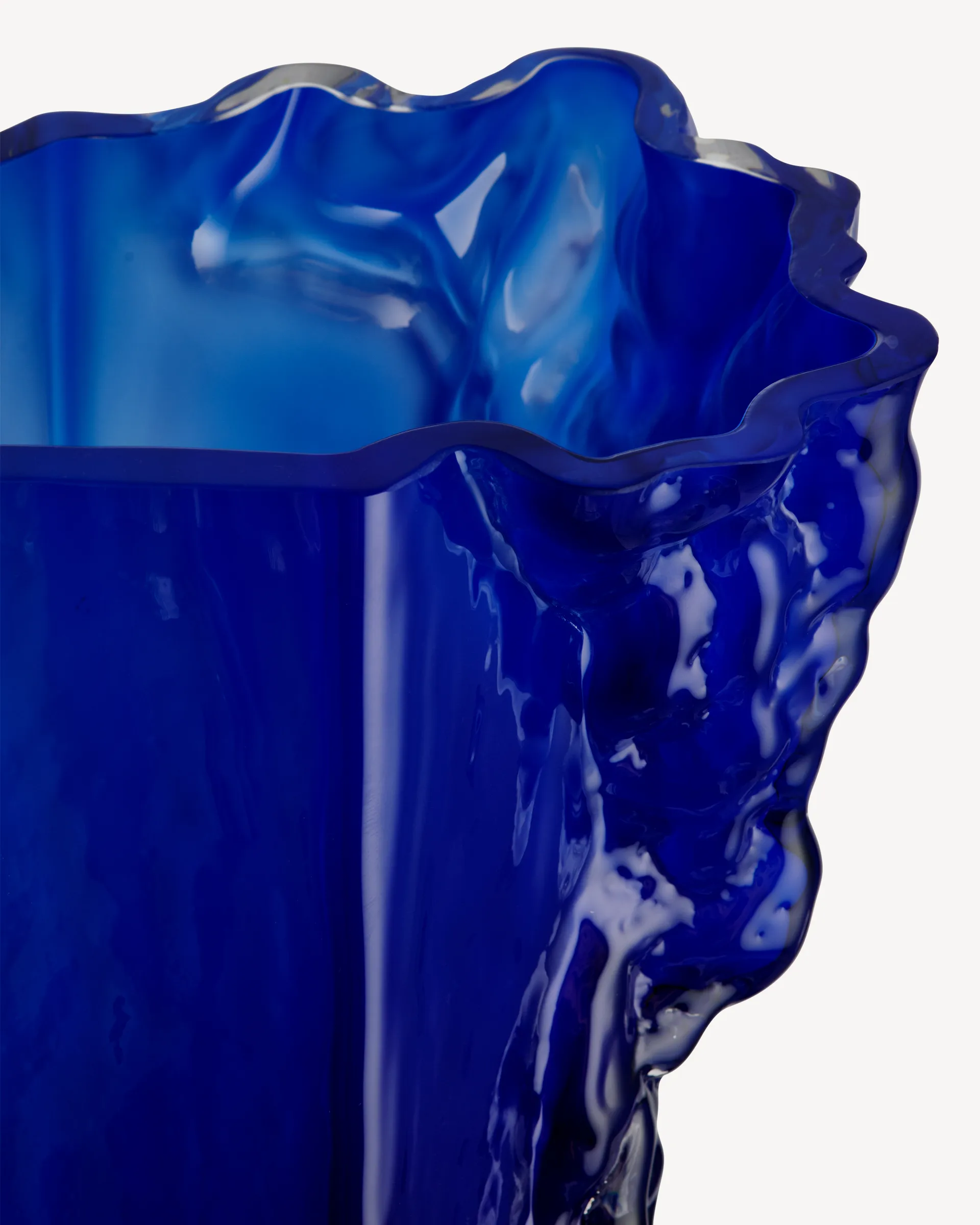 Rocky Baroque Vaso  350 mm, Azul profundo Kosta Boda