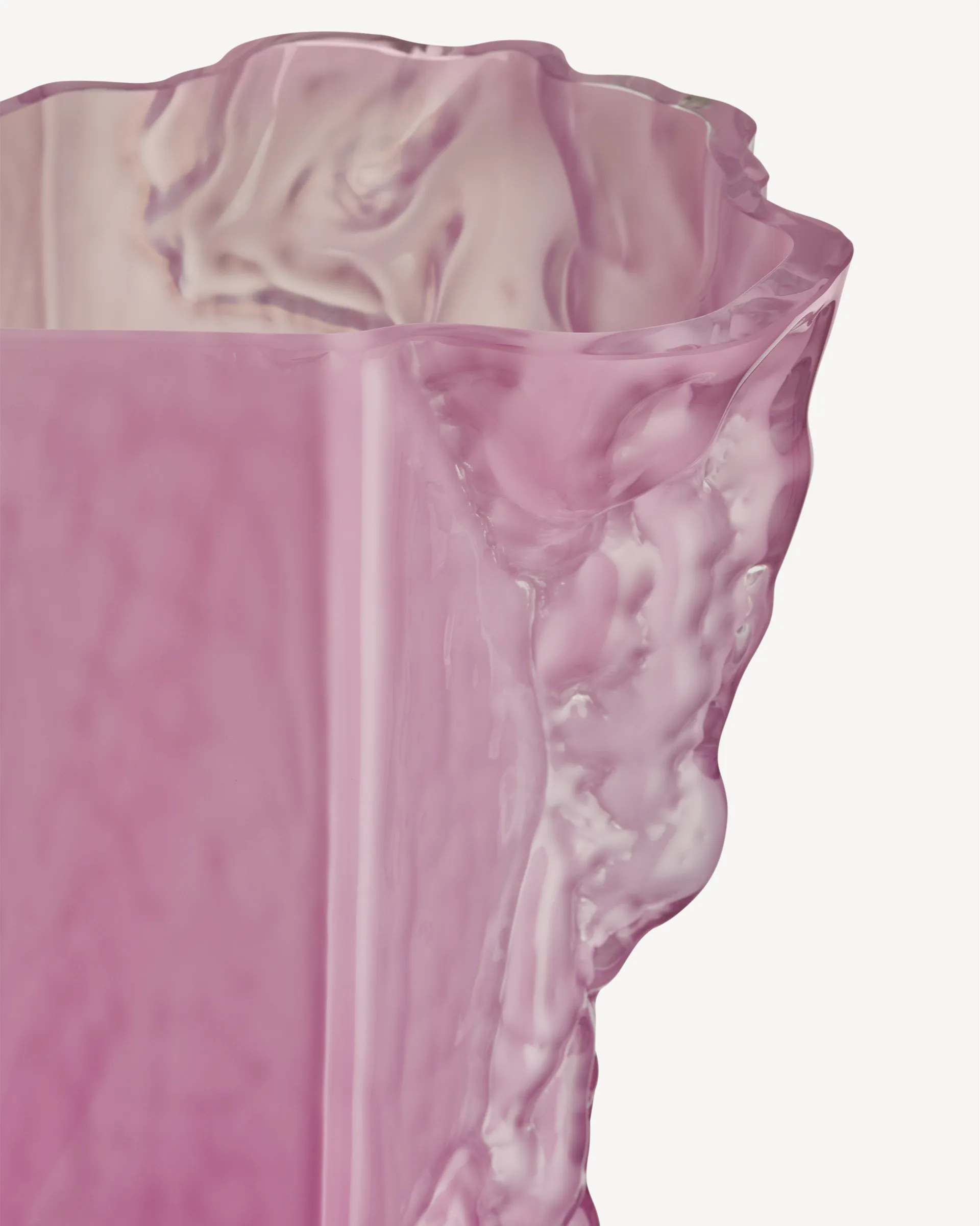 Rocky Baroque Vaso  350 mm, Rosa Frio Kosta Boda