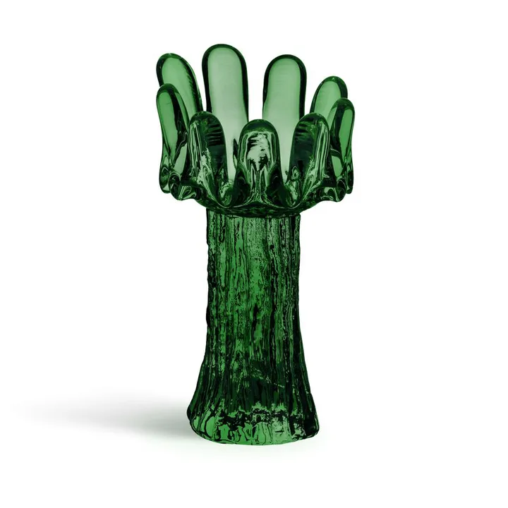 Solros porta-velas 18 cm - Verde-esmeralda - Kosta Boda