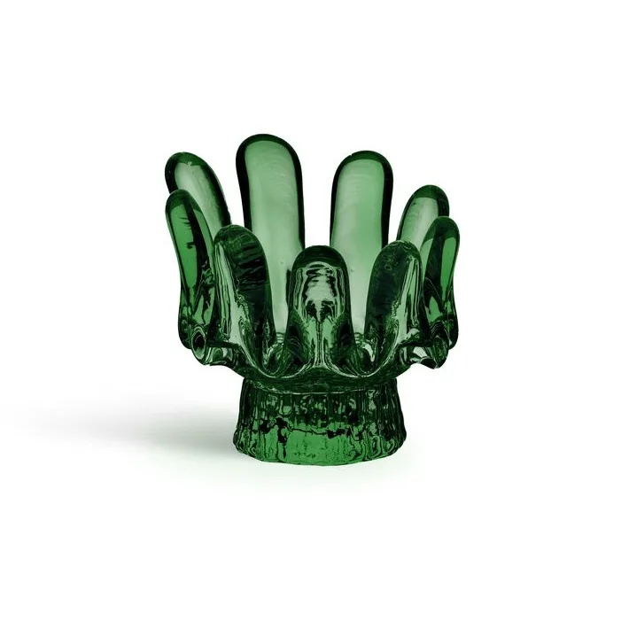 Solros porta-velas 9,2 cm - Verde-esmeralda - Kosta Boda