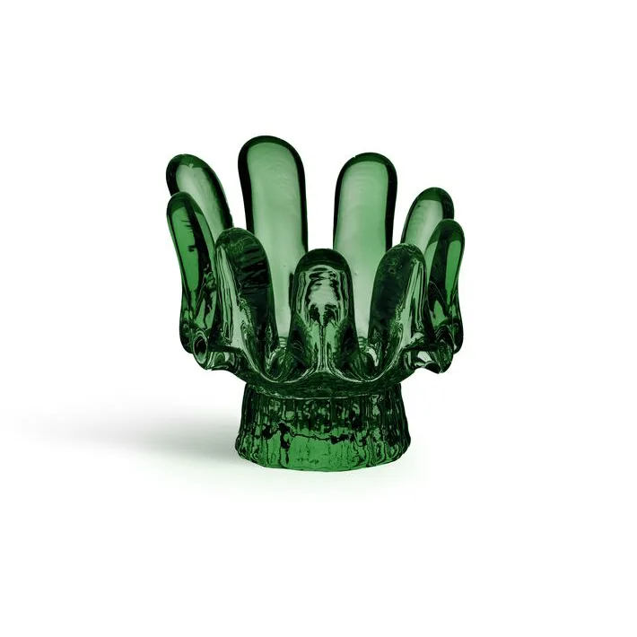 Solros porta-velas 9,2 cm, Verde-esmeralda Kosta Boda