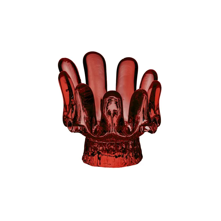 Solros porta-velas 9,2 cm - Vermelho - Kosta Boda