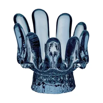 Solros porta-velas em vidro circular 9,2 cm - Azul - Kosta Boda