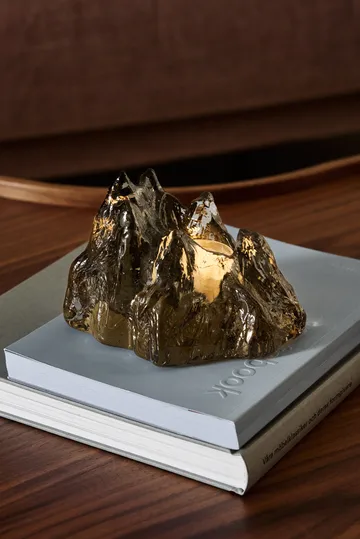 The Rock castiçal 91 mm - Taupe - Kosta Boda