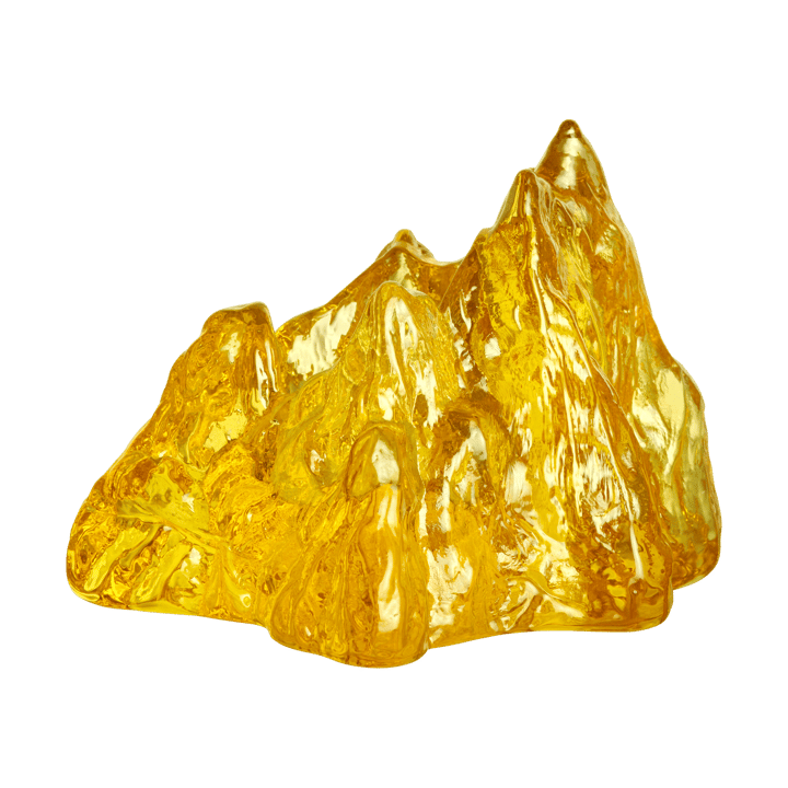 The Rock porta-velas 91 mm - Amarelo - Kosta Boda