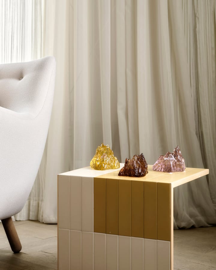 The Rock porta-velas 91 mm, Amarelo Kosta Boda