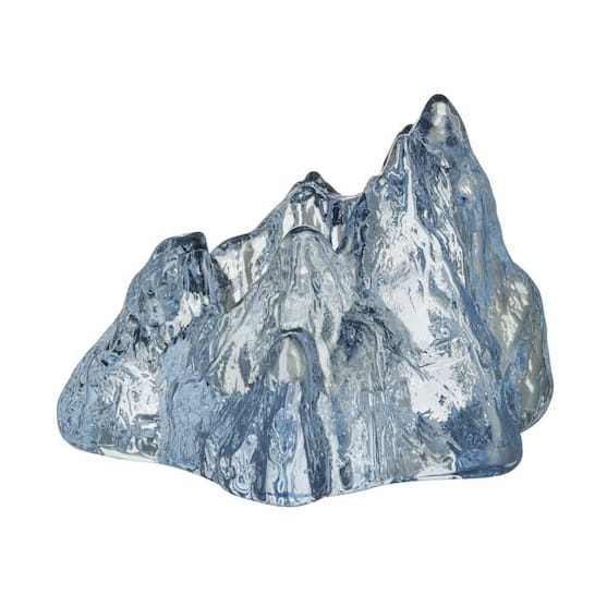 The Rock porta-velas 91 mm - Azul gelo - Kosta Boda