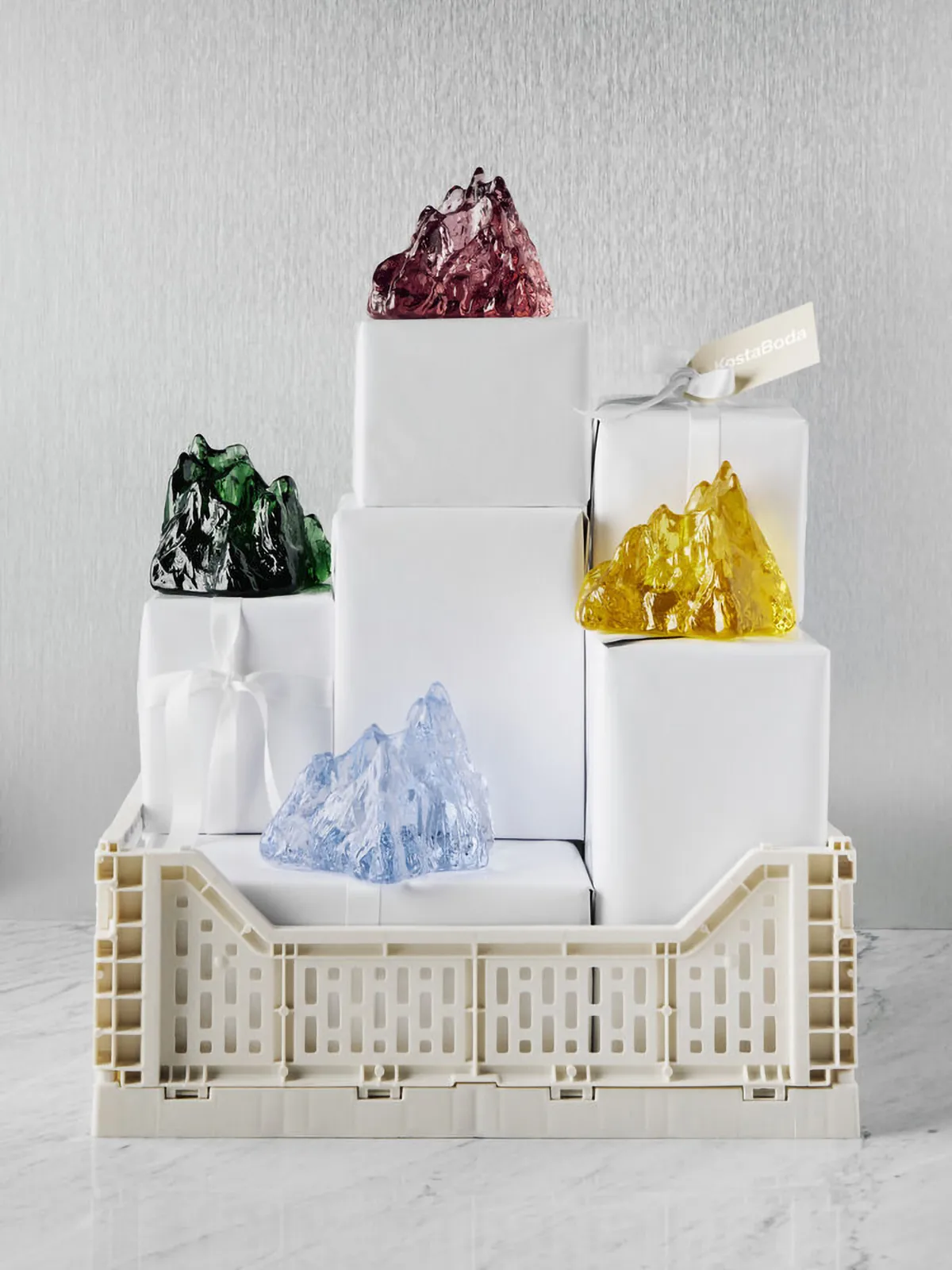 The Rock porta-velas 91 mm, Verde esmeralda Kosta Boda