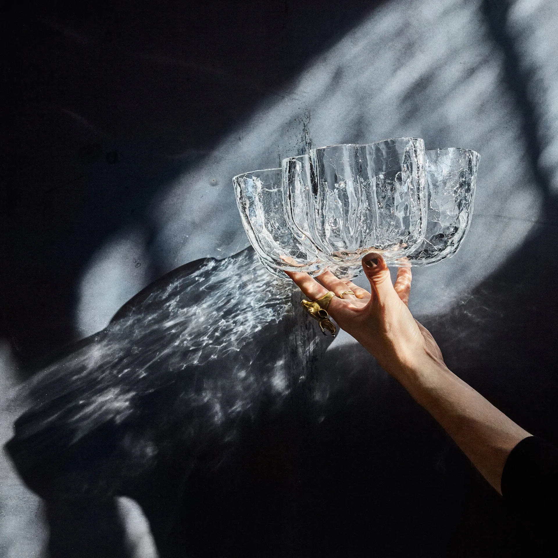 Tigela pequena Crackle 10,5 cm, transparente Kosta Boda