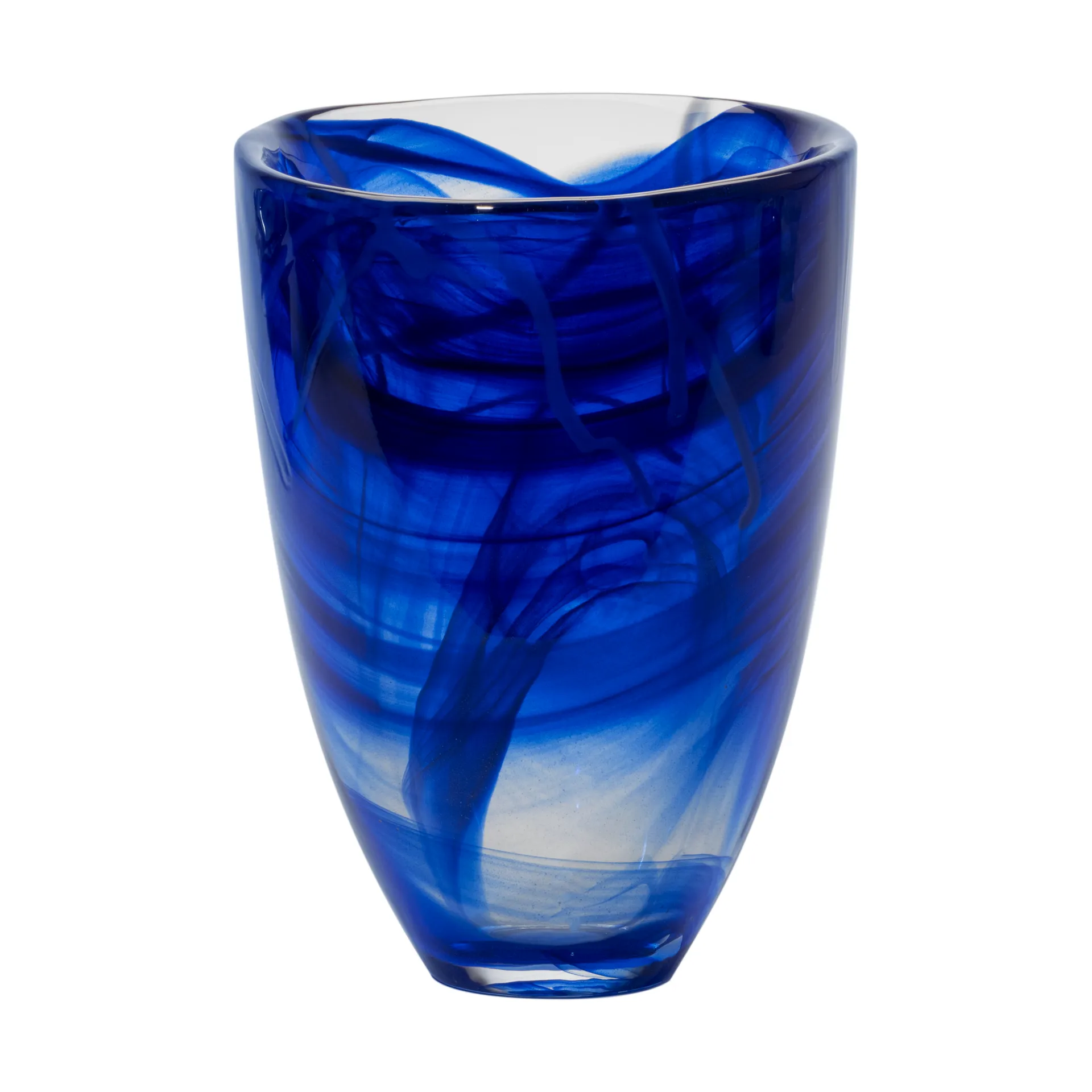 Vaso Contrast 200 mm, Azul-azul Kosta Boda