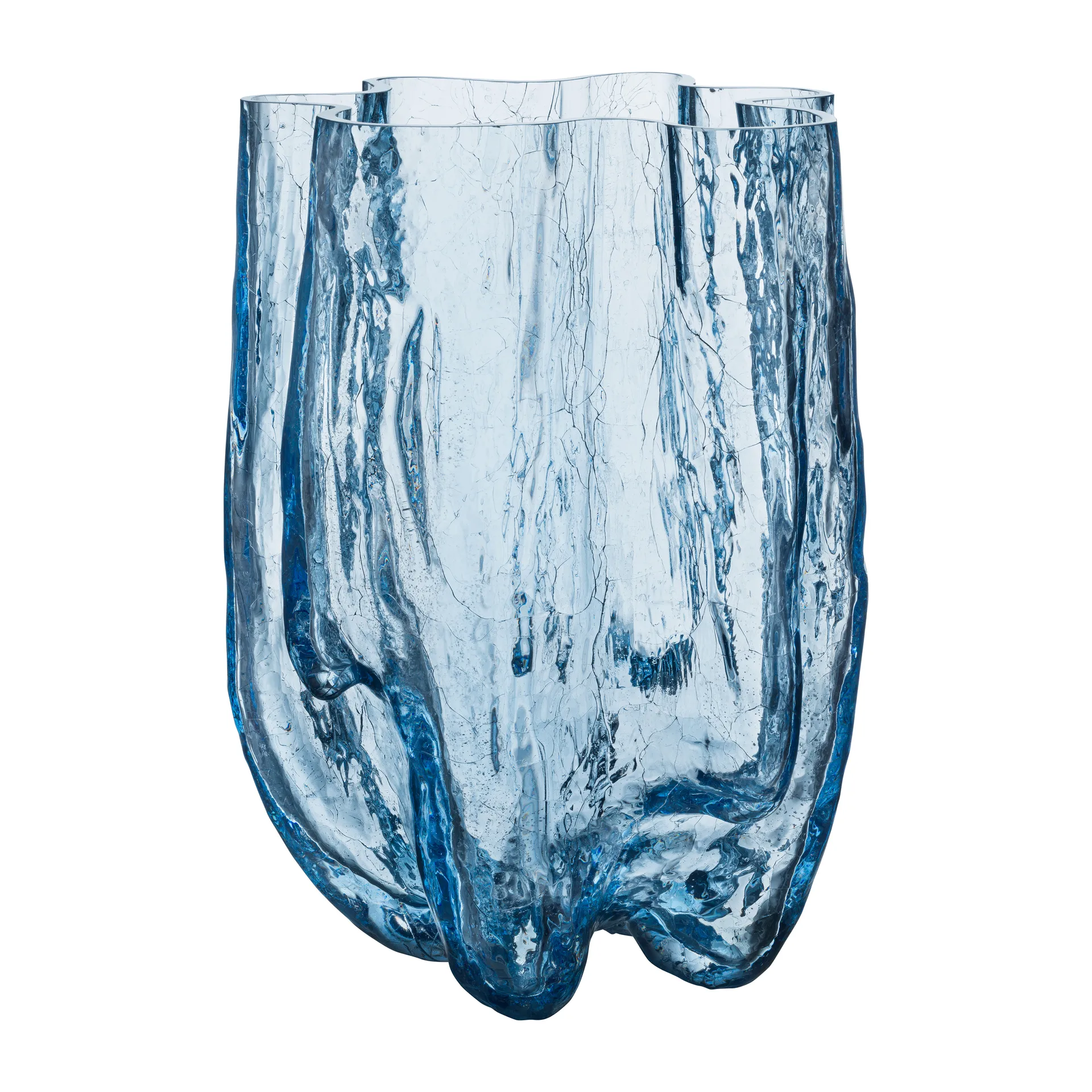 Vaso Crackle 37 cm, Copo circular Kosta Boda