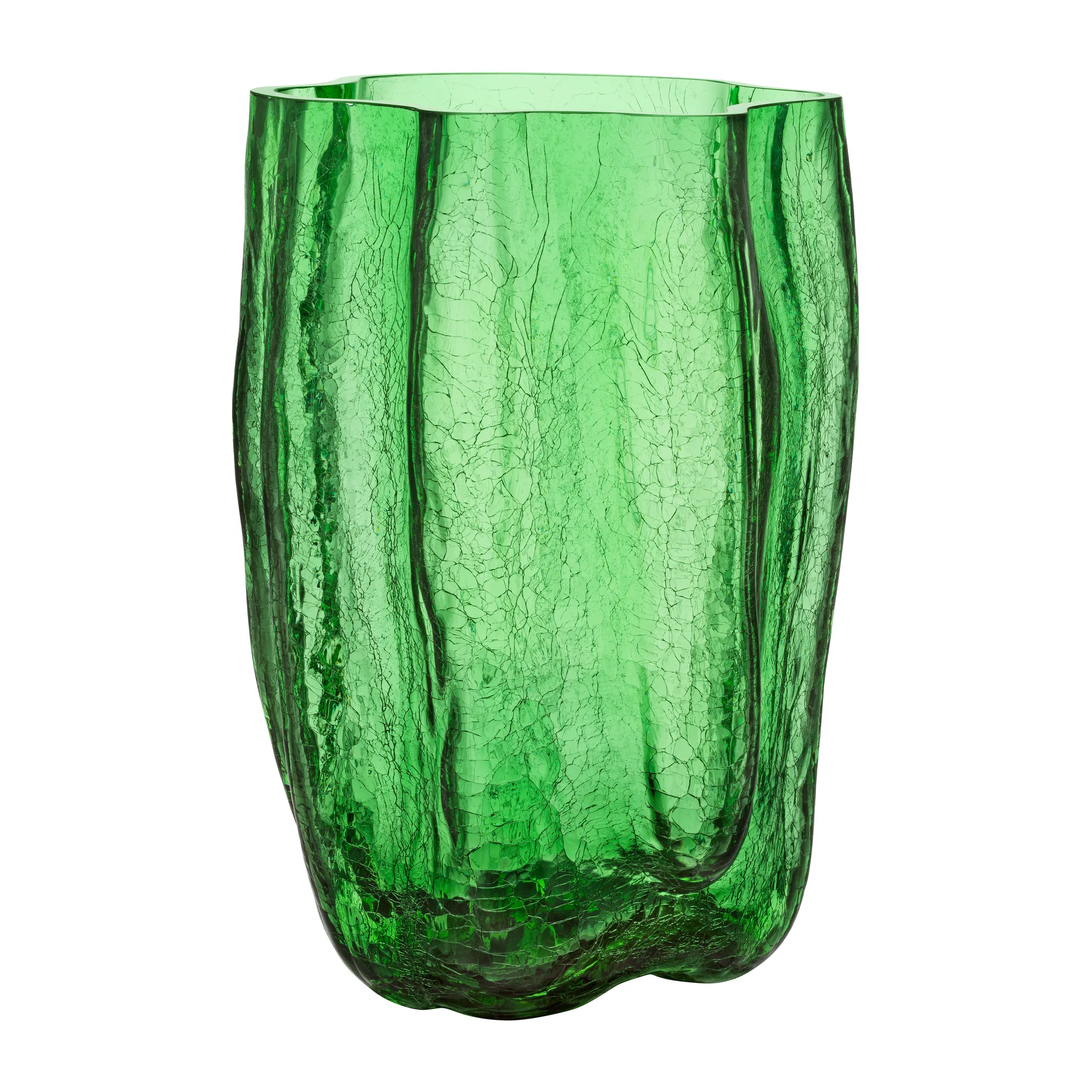 Vaso Crackle 37 cm, Verde  Kosta Boda