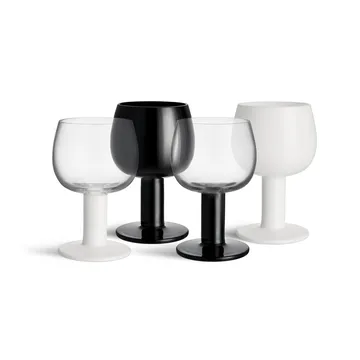 vidro Fars - Branco-preto, conjunto de 4 - Kosta Boda