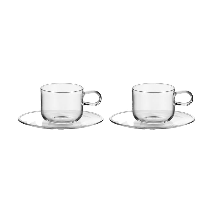 Viva chávena com pires 30 cl 2 unidades - Claro - Kosta Boda