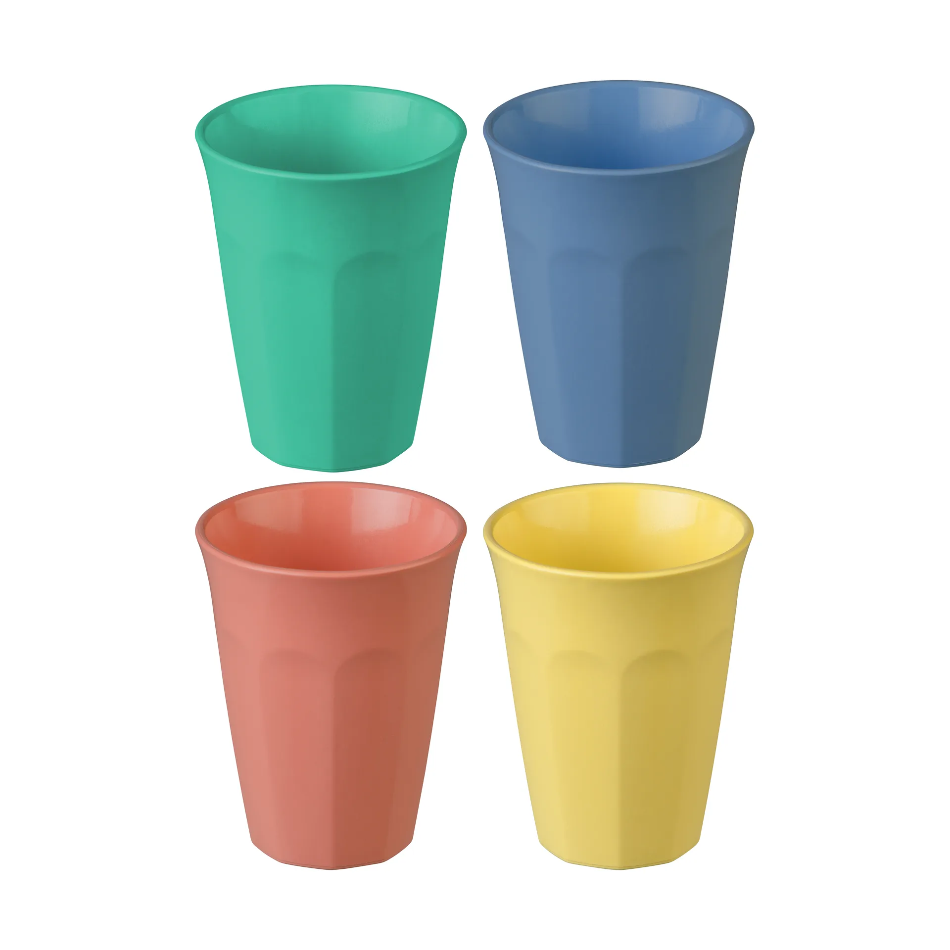 Chávena Nora M 30 cl 4-unidades, azul-coral-verde-amarelo  Koziol