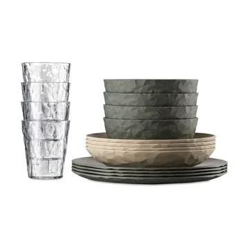 Club Göteborg conjunto de 16 peças em termoplástico biocircular - Multicolor - Koziol