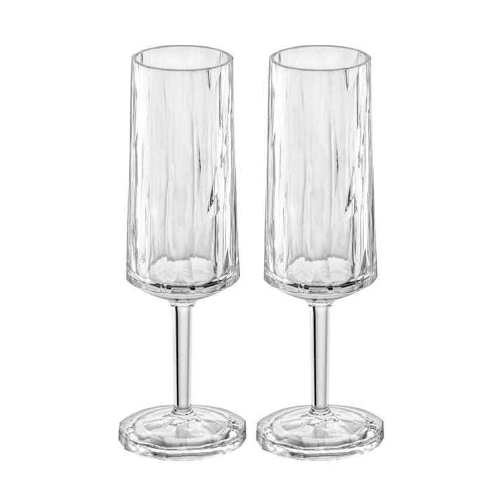 Club No. 14 taças de champanhe de plástico 10 cl 2-unidades - Cristalino - Koziol