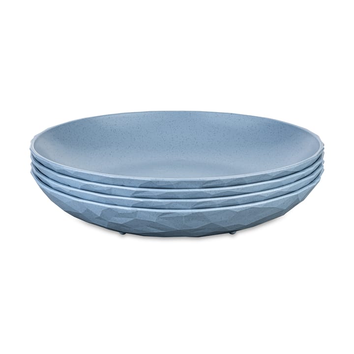Club prato fundo Ø22 cm 4 unidades em termoplástico biocircular - Azul flor natural - Koziol