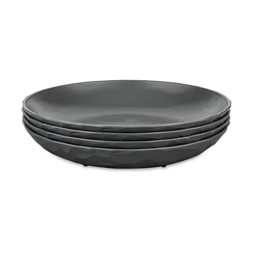 Club prato fundo Ø22 cm 4 unidades em termoplástico biocircular - Cinza freixo natural - Koziol