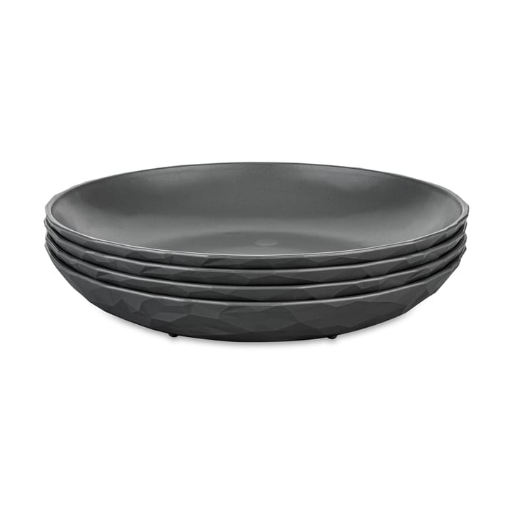 Club prato fundo Ø22 cm 4 unidades em termoplástico biocircular - Cinza freixo natural - Koziol