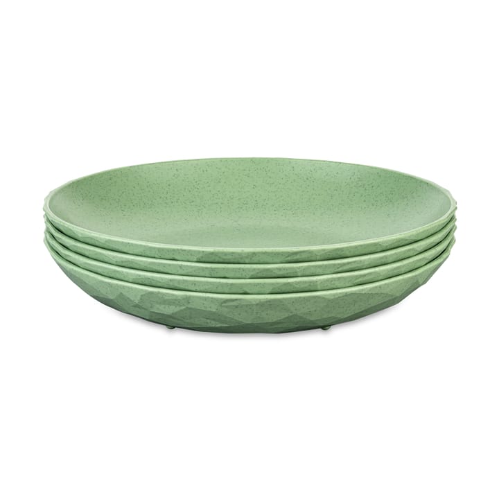 Club prato fundo Ø22 cm 4 unidades em termoplástico biocircular - Verde folha natural - Koziol