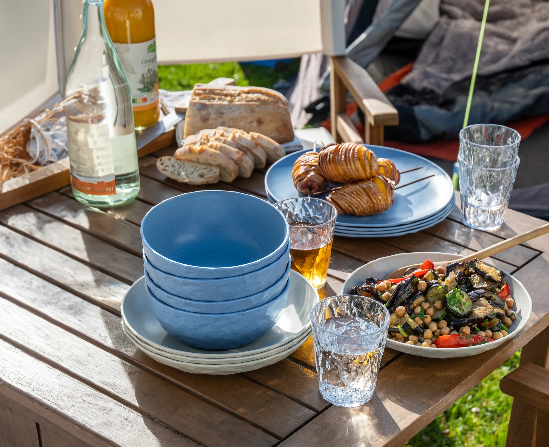 Club tigela Ø16,2 cm 4 unidades em termoplástico biocircular, Azul flor natural Koziol