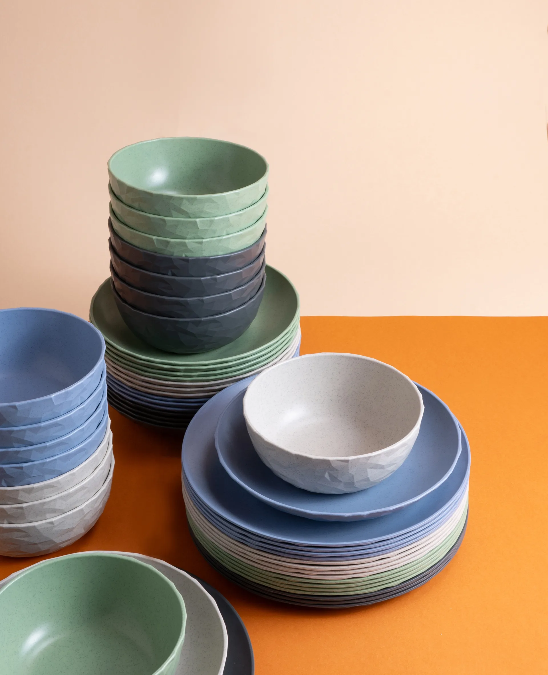 Club tigela Ø16,2 cm 4 unidades em termoplástico biocircular, Azul flor natural Koziol