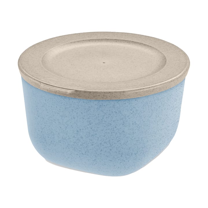 Connect tigela com tampa 1 L em termoplástico biocircular - Azul flor natural - Koziol